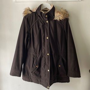 Winter Coat w/ detachable fur trim hood